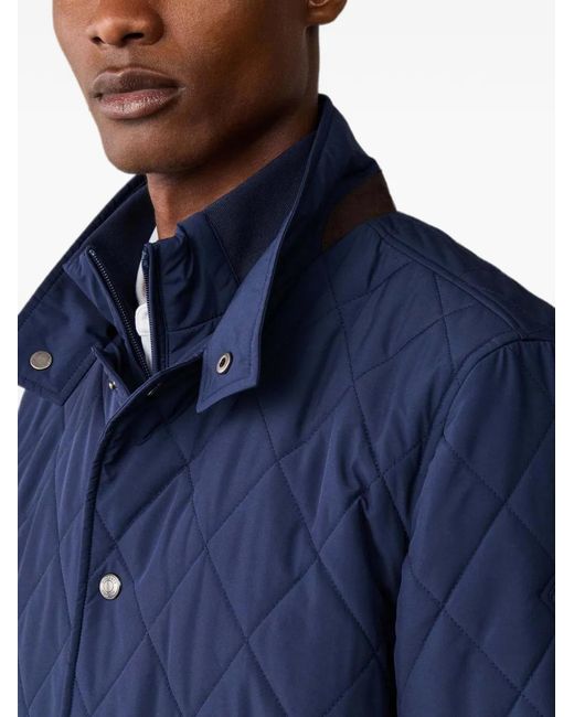 Hackett Blue Paddock Diamond-Quilted Jacket for men