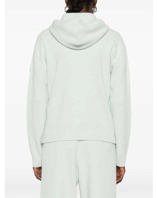 Moncler ジップアップ パーカー ホワイト | Lyst