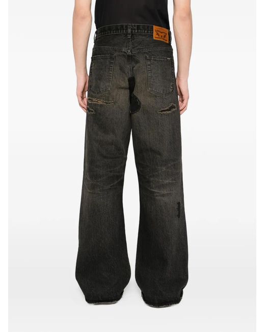 KAMIYA Gray Distressed Denim Jeans for men