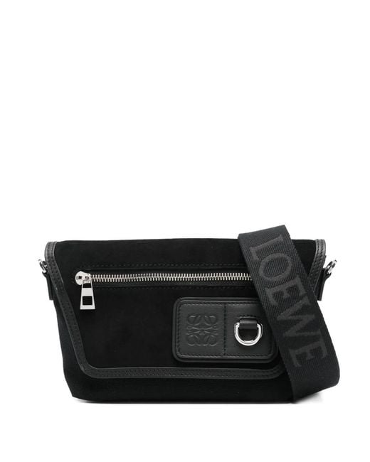 Loewe Black Mini Flex Messenger Bag for men