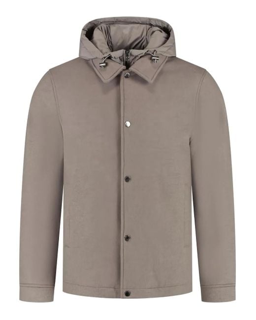Woolrich Gray Hooded Jacket for men