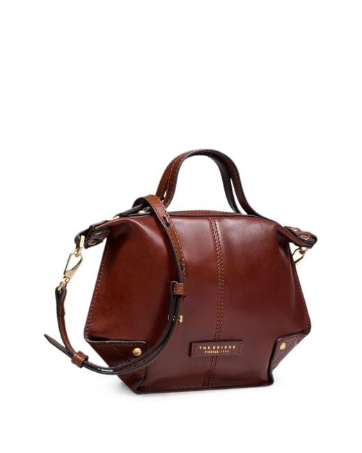 The Bridge Brown Unica Leather Tote Bag