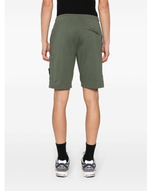 Pantalones cortos de chándal con distintivo Compass Stone Island de hombre de color Green