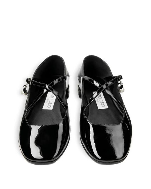 Jimmy Choo Black Eleri Ballerina Flats