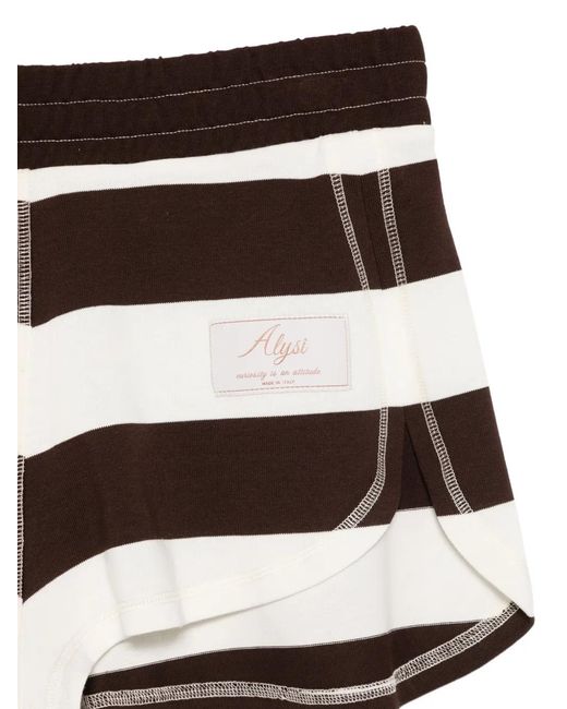 Alysi White Striped Shorts