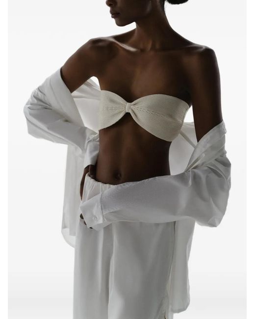 Baobab White Chemise Wayra À Pierres De Résine Et Fente Au Dos