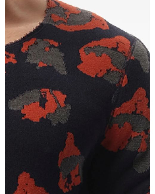 Jersey Con Borde Sin Rematar Lanvin de hombre de color Black