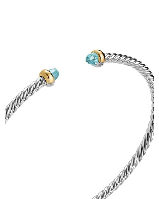 David Yurman White Bracelet Micro Cable Flex