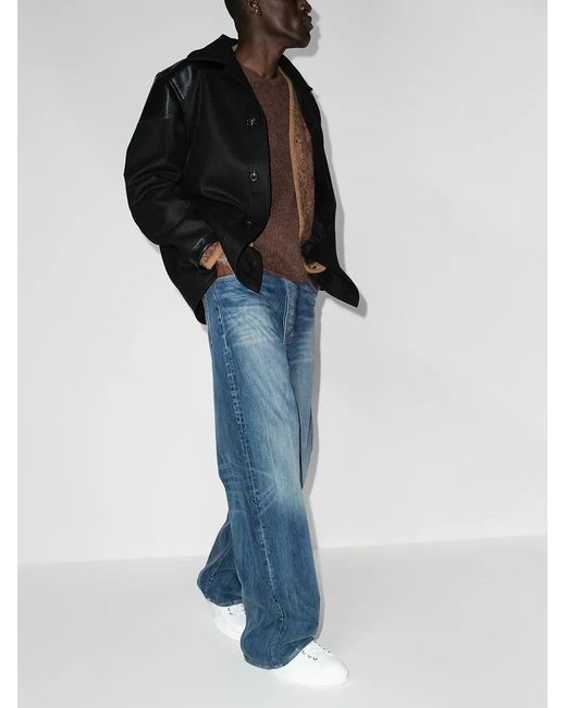 Amiri Blue Baggy Wide-Leg Jeans for men