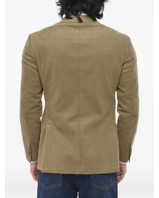 Corneliani Natural Single-Breasted Blazer for men