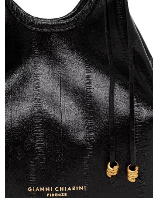 Gianni Chiarini Black Small Dua Panelled Leather Tote Bag