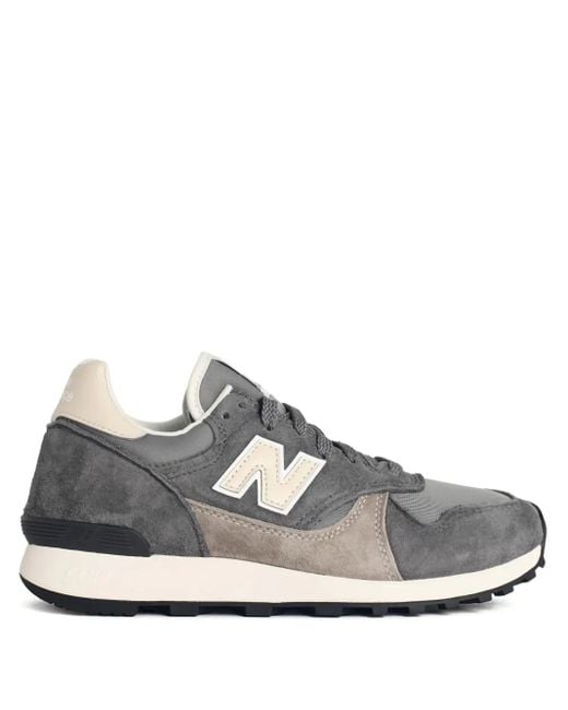 New Balance White 475 Suede Sneakers