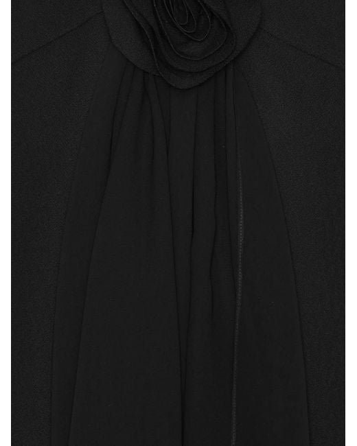 ROTATE BIRGER CHRISTENSEN Black Flower-Detail Sleeveless Mini Dress