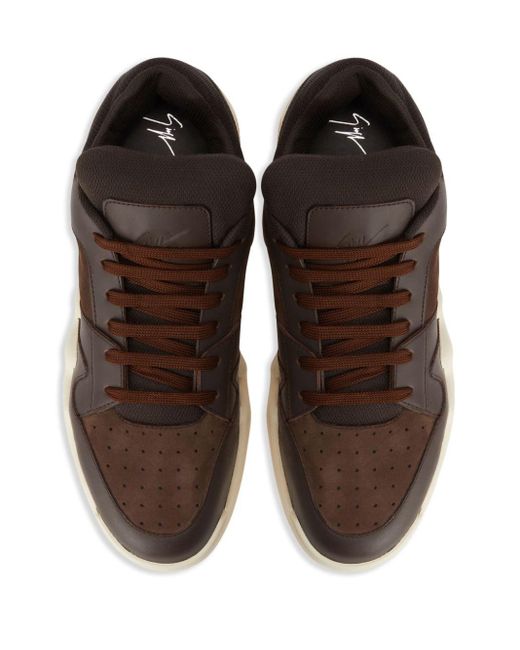 Giuseppe Zanotti Brown Talon Low-top Leather Sneakers for men