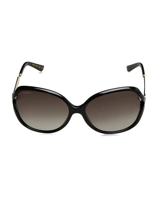 Gucci Brown Oval-Frame Sunglasses