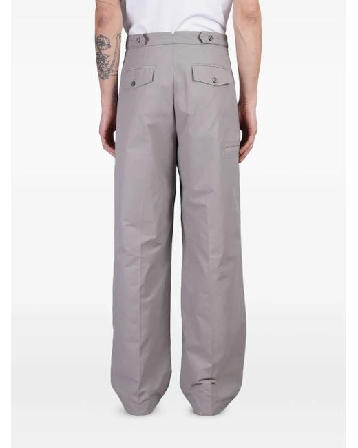 AMI Gray Loose-fit Trousers for men