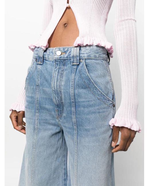 Khaite Blue Jackie Wide-Leg Jeans