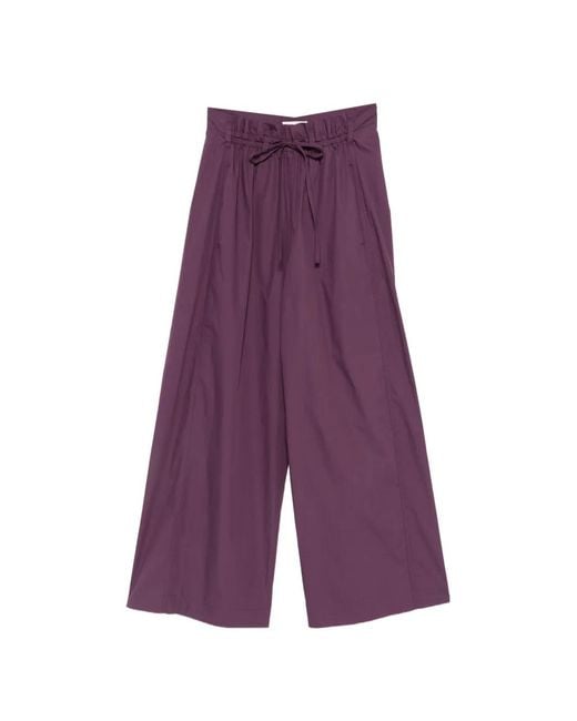 Tela Purple Drawstring-Waist Trousers