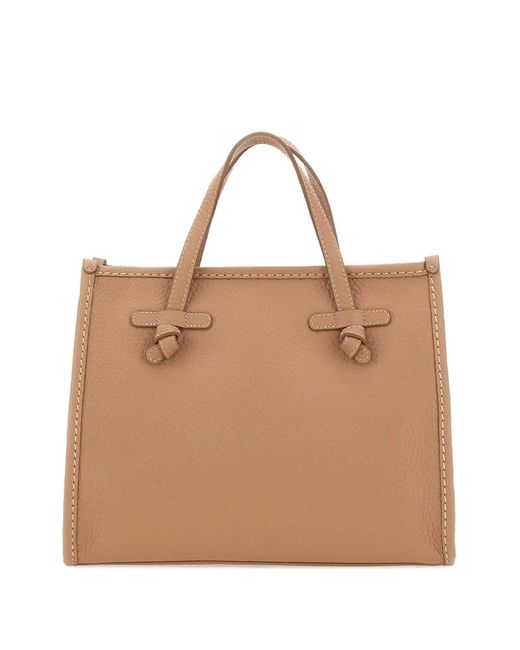 MARCELLA CLUB Natural Miss Marcella 32 Leather Tote Bag