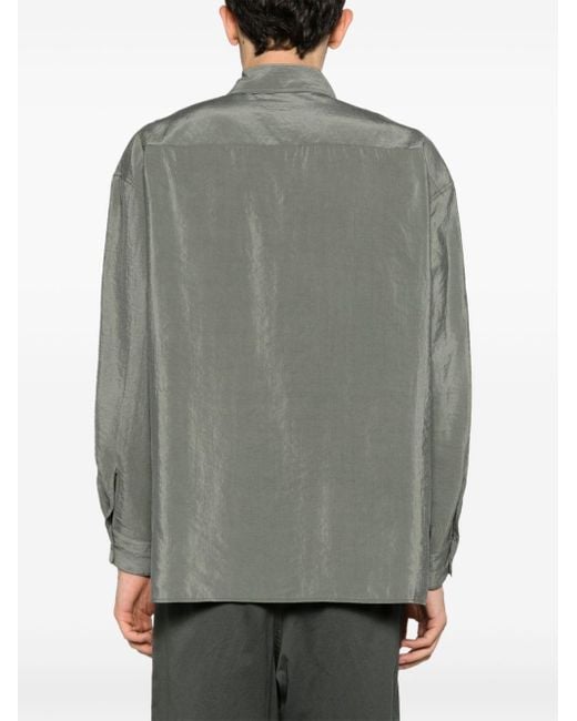 Lemaire Gray Twisted Button-up Shirt for men