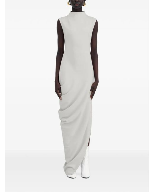 MARCELLA White Robe Bond À Coupe Longue