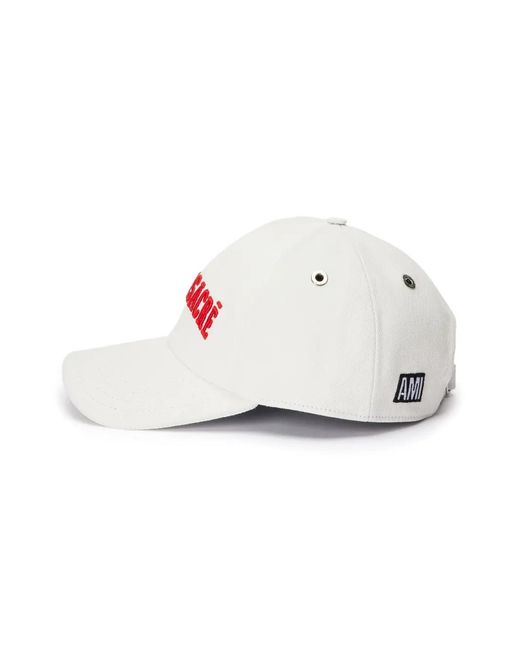 AMI White Coeur Sacré-Embroidered Cap