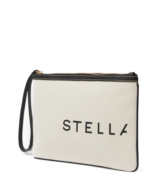 Stella McCartney Gray Logo-Print Purse