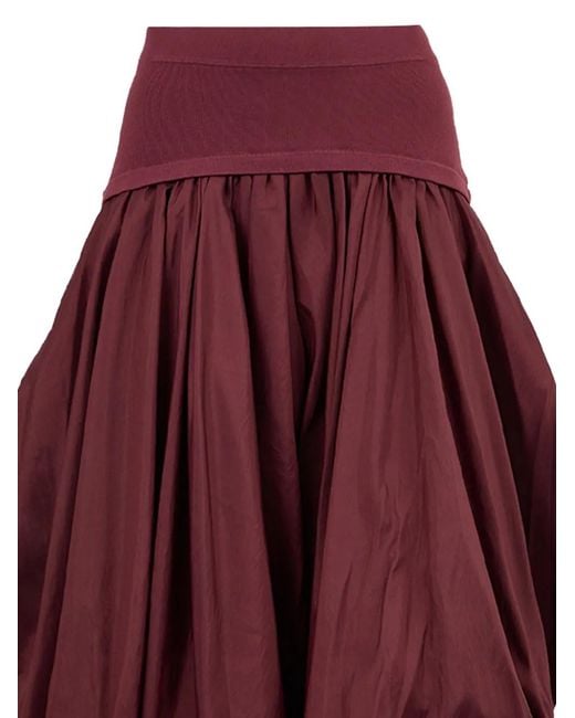 Jonathan Simkhai Purple Corinn Taffeta Midi Skirt