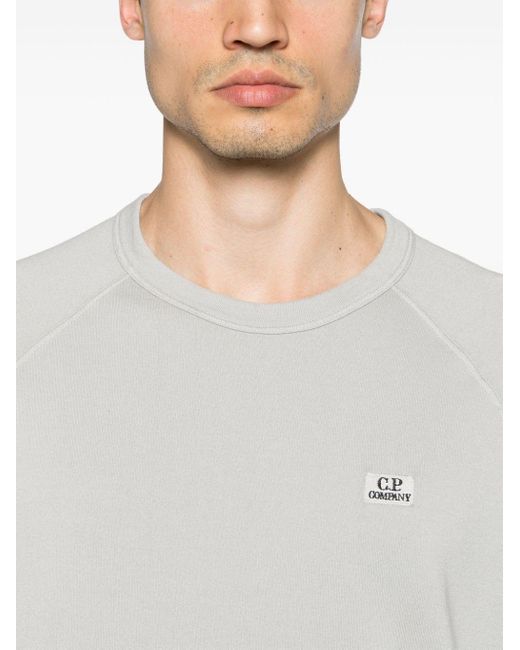 C P Company T-Shirt mit Logo-Patch in White für Herren