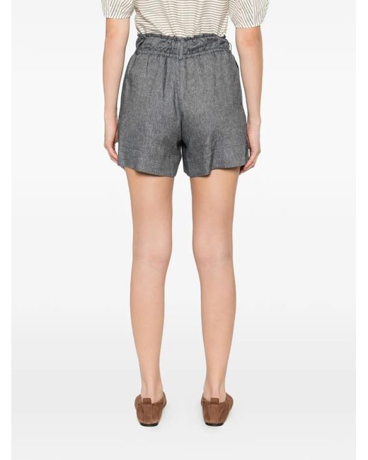 Eleventy Gray Drawstring Shorts