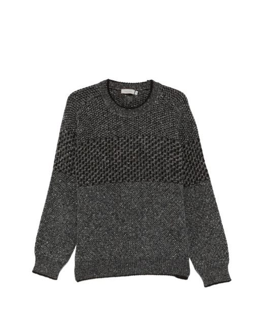 Canali Black Crew-Neck Sweater for men