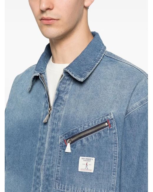 Roy Rogers Blue Zip Denim Jacket for men