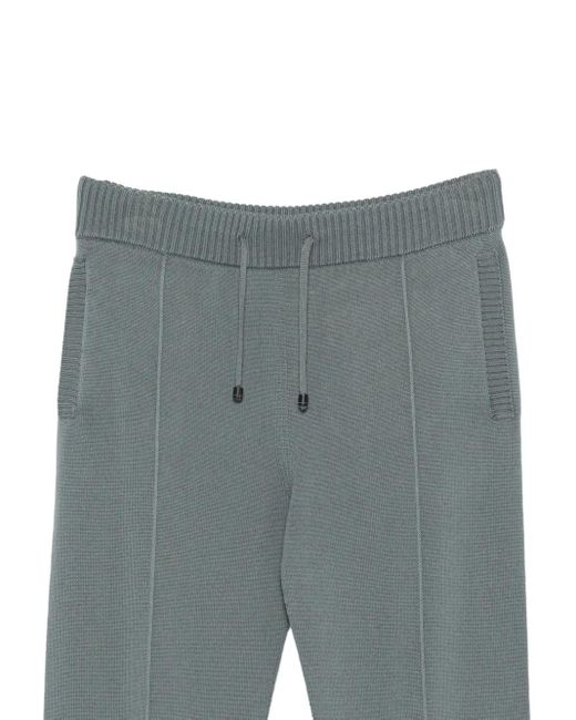 Drumohr Blue Drawstring-Waist Knitted Track Pants for men