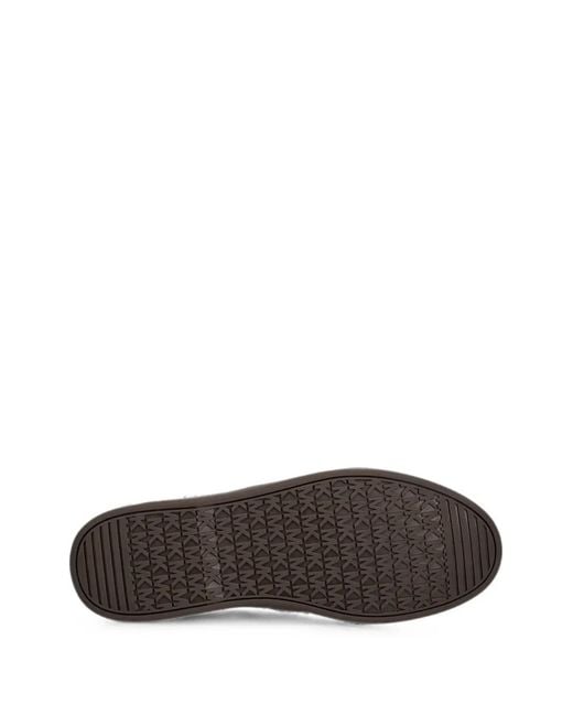 Michael Kors Brown Logo-Plaque Suede Loafers for men