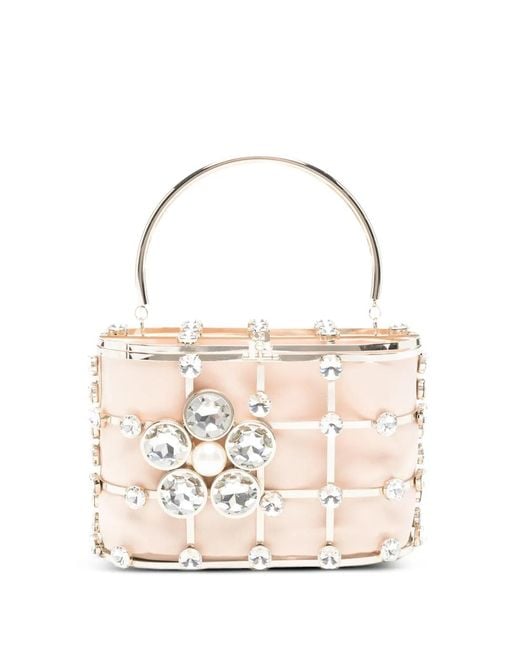 Rosantica White Holli Matera Crystal-Embellished Tote Bag