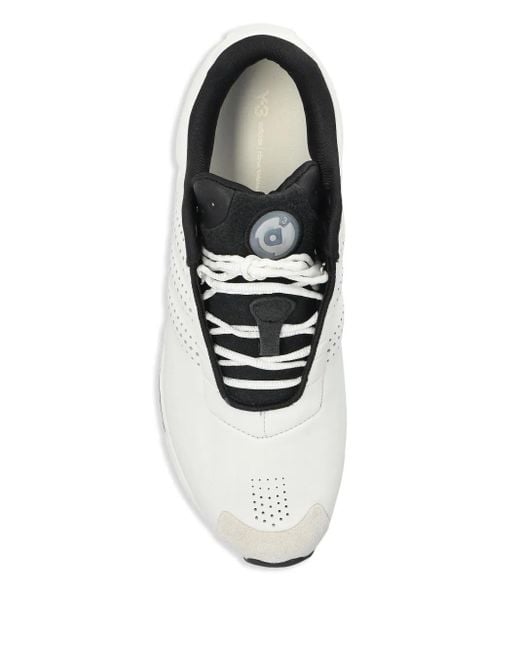 Y-3 White Perforated Sneakers