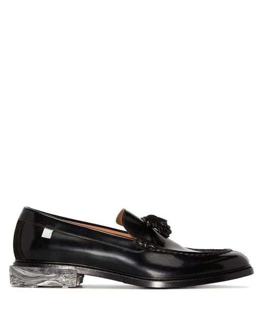 Off-White c/o Virgil Abloh Black Tassel Marbled Sole Loafers for men