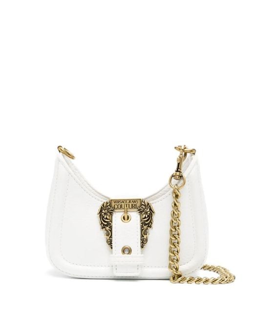Versace Jeans Couture White Couture Barocco-Buckle Mini Bag