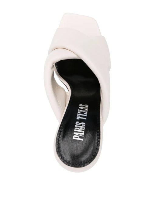 Paris Texas White Open-Toe Leather Sandals