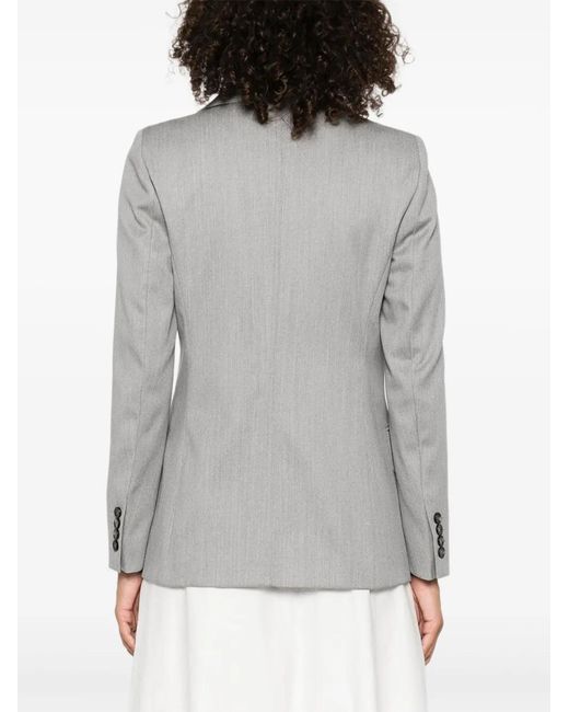 Max Mara Gray Double-Breasted Blazer