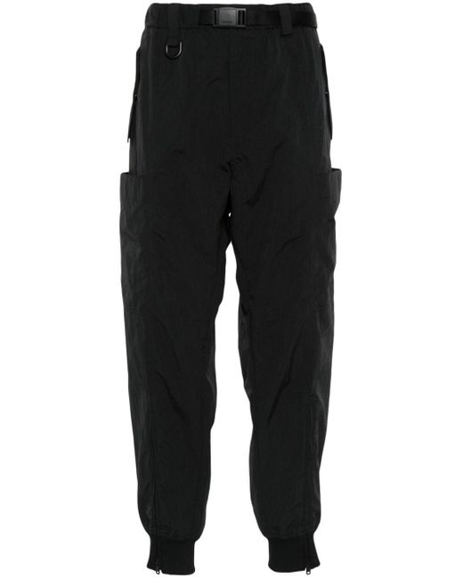 Y-3 Black Crinkled Track Pants