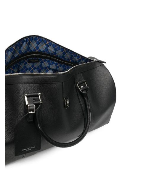 Aspinal Boston Leren Reistas in het Black voor heren