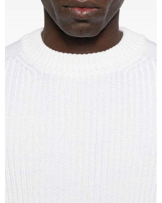 C P Company White C.P. Company Lens-Embellished Jumper for men