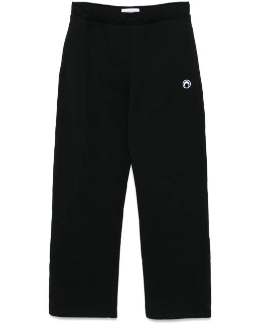 MARINE SERRE Black Moon-Logo Fleece Track Pants