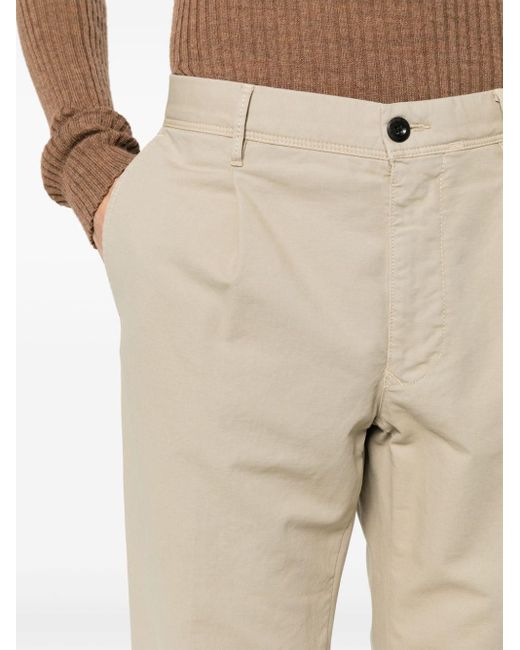 Incotex Natural Tapered Cotton Trousers for men