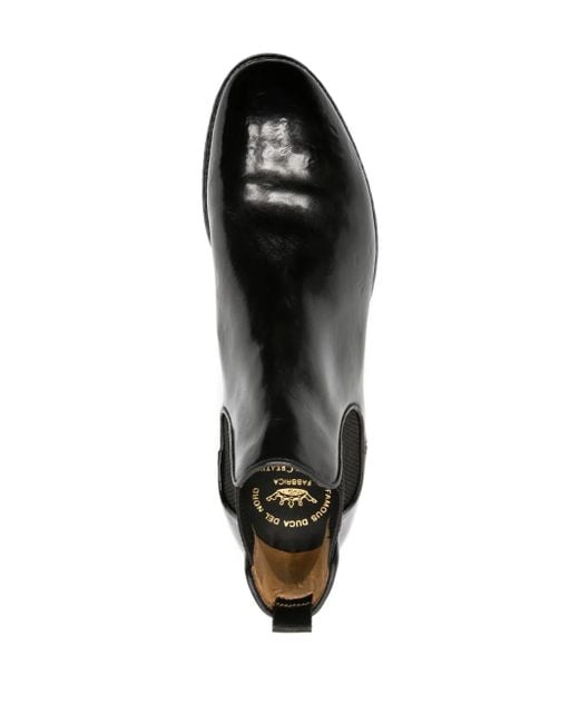 メンズ Officine Creative レザー チェルシーブーツ Black