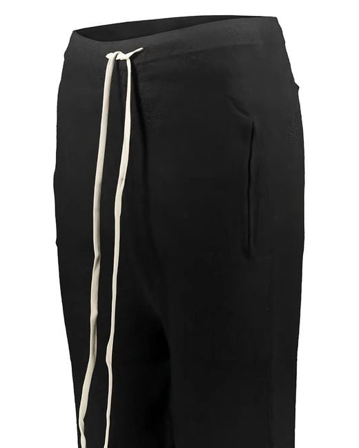 Rick Owens Black Drawstring Trousers