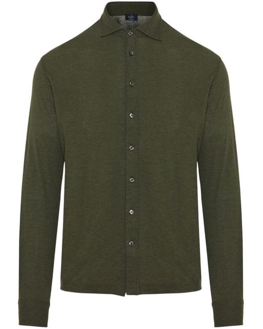 Barba Napoli Green Button-up Shirt for men