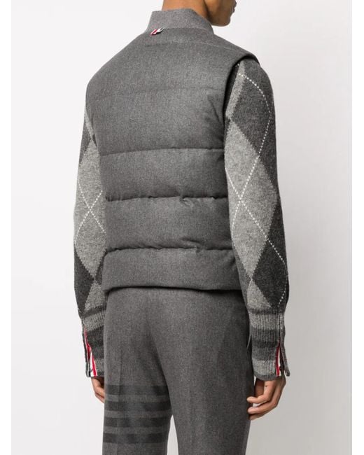 Chaleco Con Motivo 4-Bar Thom Browne de hombre de color Gray