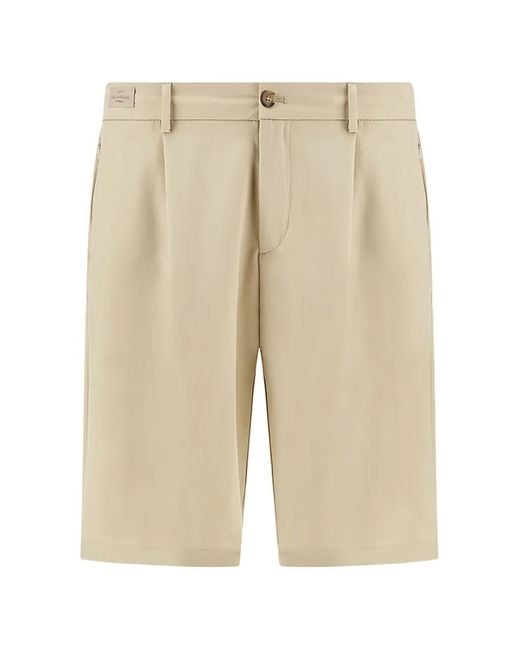 Paul & Shark Natural Buttoned Bermuda Shorts for men